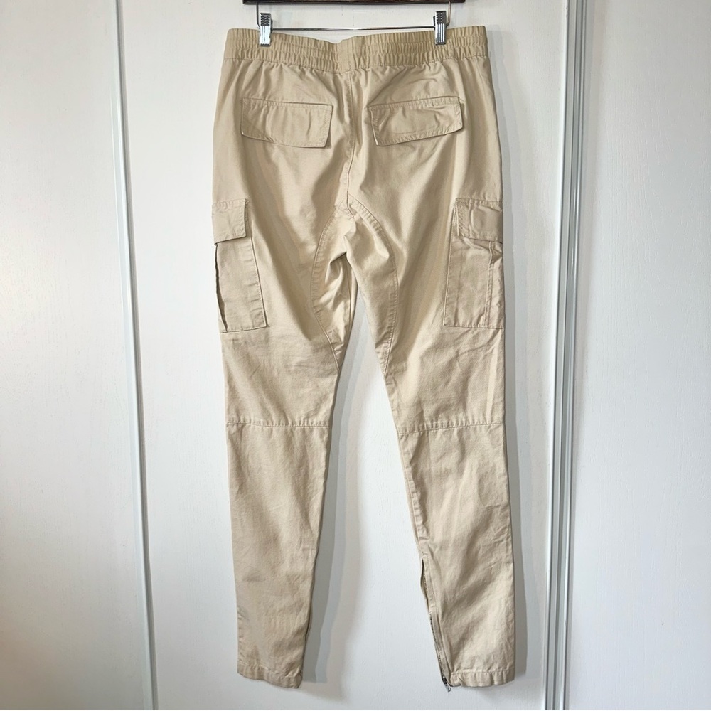 Fear of God Men’s Khaki Elastic Waist Pull On Zip Ankle Joggers- Size Medium - Picture 2 of 12